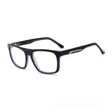 Bonito marco de acetato negro gafas de marco óptico de gafas cuadradas masculinas